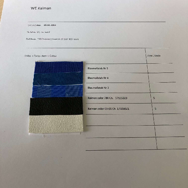 keimo - light resistance odpornosc na swiatlo DIN EN ISO 105 b02